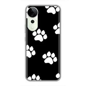 Чехлы с собаками для Vivo T3 Ultra (VPrint) (Следы собаки)