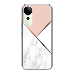 Мраморный чехол на Vivo T3 Ultra (VPrint) (Тройной мрамор)