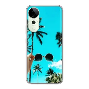 Силиконовый чехол с КАРТИНКАМИ лето для Vivo T3 Ultra (AlphaPrint) (Взгляд лето)