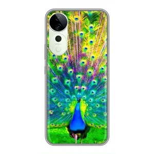 Чохол з пташками на Vivo T3 Ultra (VPrint) (Яскравий Павлин)