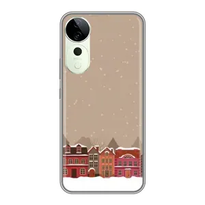 Новогодние, Праздничные Чехлы для Vivo T3 Ultra - 2024 год (Зимний город)