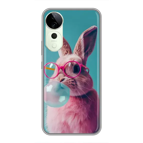 Чохол з принтом «Кролик в окулярах» для ViVO T5e