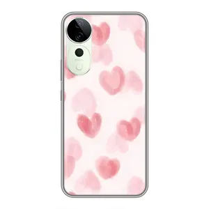 Чехол с розовым рисунком для ViVO T5e