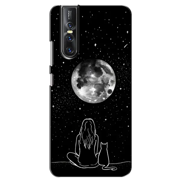 Чехол с принтом «Девушка с котом» для Vivo V15 Pro