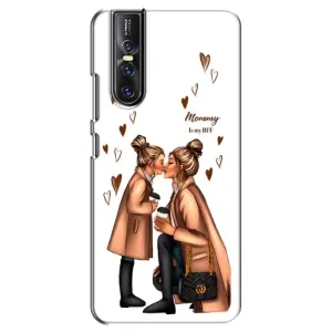 Чехол с печатью для Vivo V15 Pro - (Мама с ребенком) (AlphaPrint) (Дочка и мама)