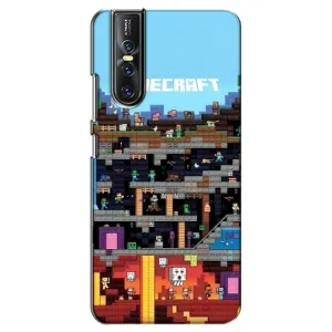 Чехол Майнкрафт на Vivo V15 Pro (AlphaPrint) Minecraft (фон Minecraft)