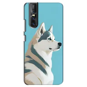 Чохол з Хаскі Vivo V15 Pro - (AlphaPrint) (Хаскі арт)