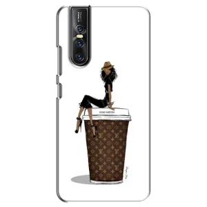 Чехлы Луи Витон для Vivo V15 Pro (AlphaPrint - LOUIS VUITTON) (кофе LOUIS VUITTON)