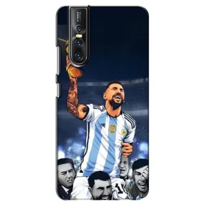 Чехлы для Vivo V15 Pro (Leo чемпион) (AlphaPrint) (Месси с кубком)