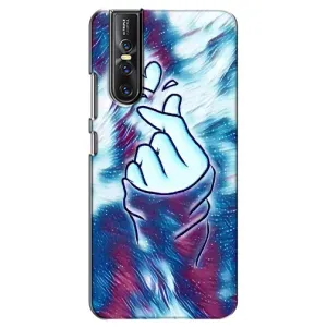 Чохол з принтом для Vivo V15 Pro (AlphaPrint - Знак сердечка) (Радужне серце)
