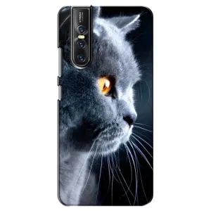 Чохли з Котиками для Vivo V15 Pro (VPrint) (Сірий Кіт)