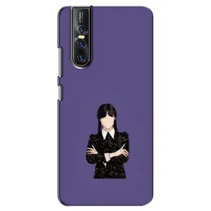 Чохли Венсдей на Vivo V15 Pro Уенсдей (AlphaPrint) (Венздей у чорному)