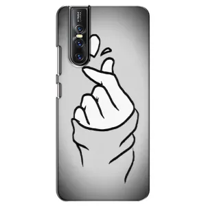 Чохол з принтом для Vivo V15 Pro (AlphaPrint - Знак сердечка) (Значок Love)