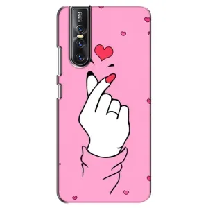 Чехол с принтом для Vivo V15 Pro (AlphaPrint - Знак сердечка)