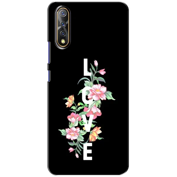 Чохол з принтом «Квіти LOVE» для Vivo V17 Neo