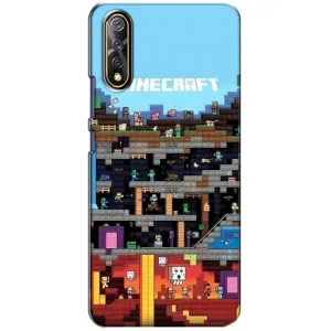 Чехол Майнкрафт на ViVO V17 Neo (AlphaPrint) Minecraft (фон Minecraft)