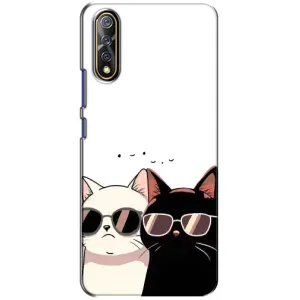 Чехол с рисунком кот на ViVO V17 Neo (Коты в очках)
