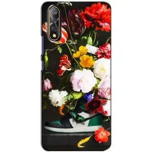 Брендновые Чехлы для ViVO V17 Neo - (PREMIUMPrint) (Nike цветы)