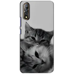 Чехол с рисунком кот на ViVO V17 Neo (Пара котов)