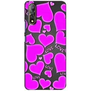 Чехлы для любимой на Виво В17 Нео (VPrint) (Pink hearts)