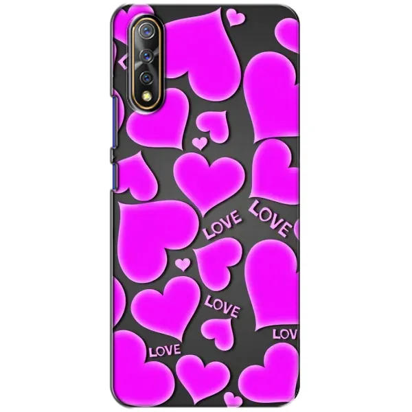 Чохол з принтом «Pink hearts» для Vivo V17 Neo