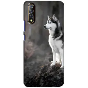 Чехол с Хаски для ViVO V17 Neo - (AlphaPrint) (Верный пес)