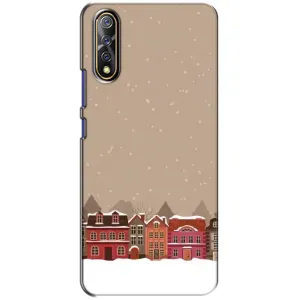Новогодние, Праздничные Чехлы для ViVO V17 Neo - 2024 год (Зимний город)