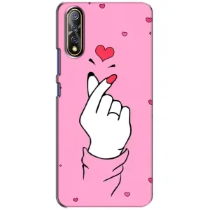 Чехол с принтом для ViVO V17 Neo (AlphaPrint - Знак сердечка)
