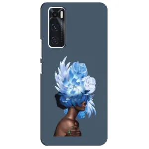 Чехлы (ART) Цветы на ViVO V20 se (VPrint) (Квіти на голові)