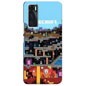Чохол Майнкрафт на ViVO V20 se (AlphaPrint) Minecraft (фон Minecraft)