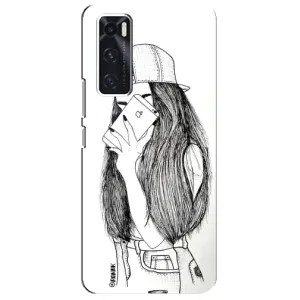 Чохол з друком для ViVO V20 se - (Мода) (AlphaPrint) (Фото дівчини)