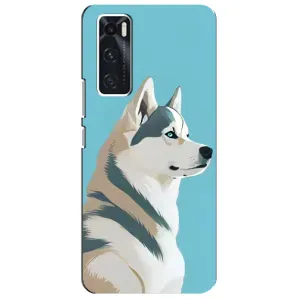 Чохол з Хаскі ViVO V20 se - (AlphaPrint) (Хаскі арт)