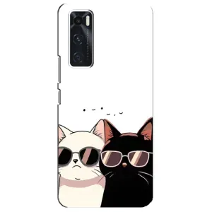Чохол з малюнком кіт на ViVO V20 se (Коти в окулярах)