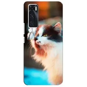 Чохол на ВІВО V20 се з Котиками (VPrint) (Котик з метеликом)