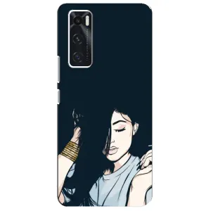 Чохол з друком для ViVO V20 se - (Мода) (AlphaPrint) (Гарна дівчина)