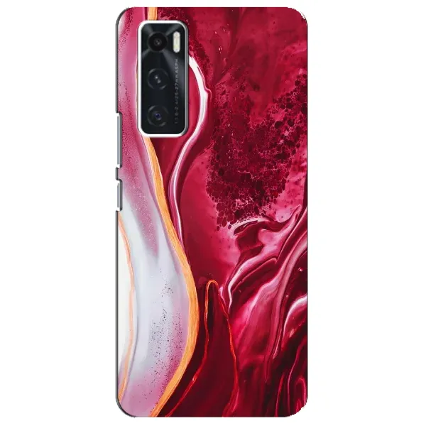 Чохол з принтом «Мрамор червоний» для Vivo V20 se