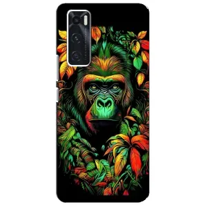Чохол з Мавпами ViVO V20 se - (AlphaPrint) (Мавпа в квітах)