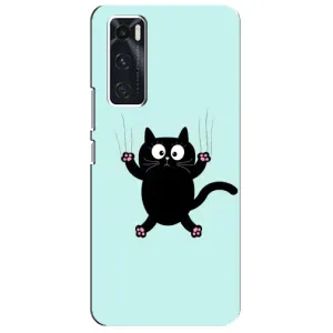 Чохол з принтом для ViVO V20 se (AlphaPrint) Модні коти (Падаючий кіт)