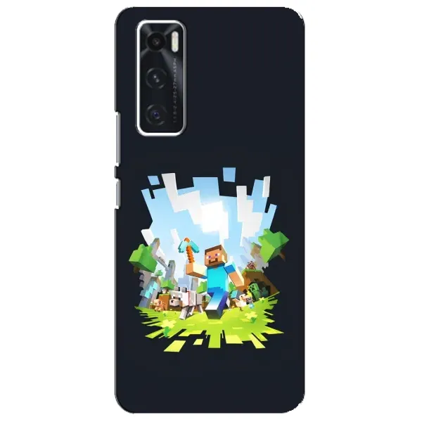 Чохол з принтом «персонажі Minecraft» для Vivo V20 se