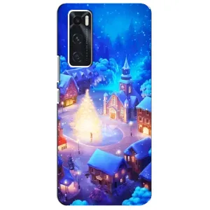 Різдвяні Чохли для ViVO V20 se (VPrint) (Різдвяне місто)