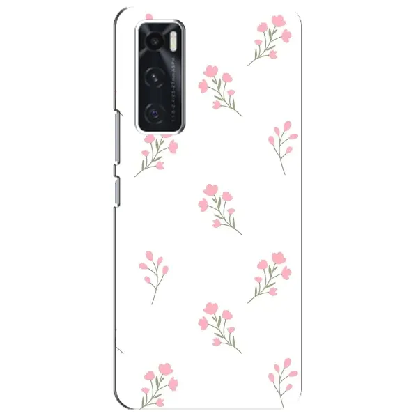 Чохол з принтом «Рожеві квіти» для Vivo V20 se