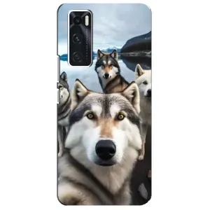 Чохол з Хаскі ViVO V20 se - (AlphaPrint) (Селфі Хаскі)