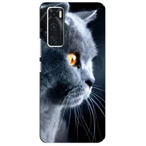 Чохли з Котиками для ViVO V20 se (VPrint) (Сірий Кіт)