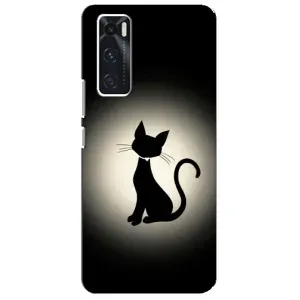 Чохол з принтом для ViVO V20 se (AlphaPrint) Модні коти (Силует котика)