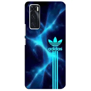 Чохли Адидас для ViVO V20 se (AlphaPrint) (Синій Адідас)