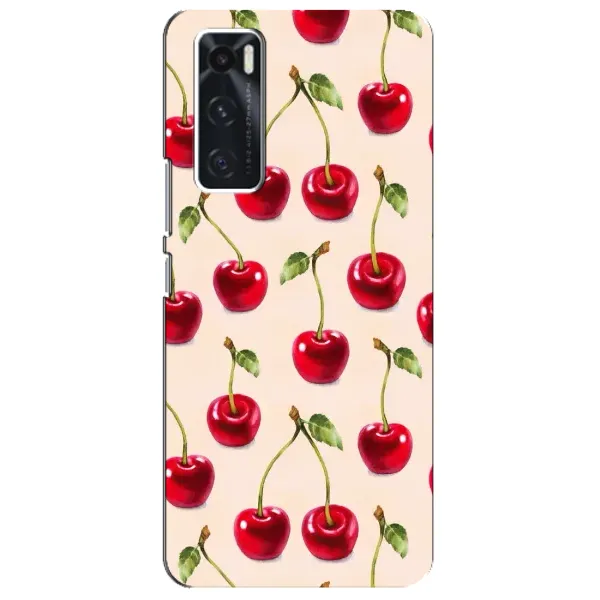 Чохол з принтом «Черешня» для Vivo V20 se