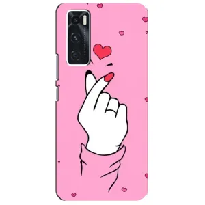Чохол з принтом для ViVO V20 se (AlphaPrint - Знак сердечка)