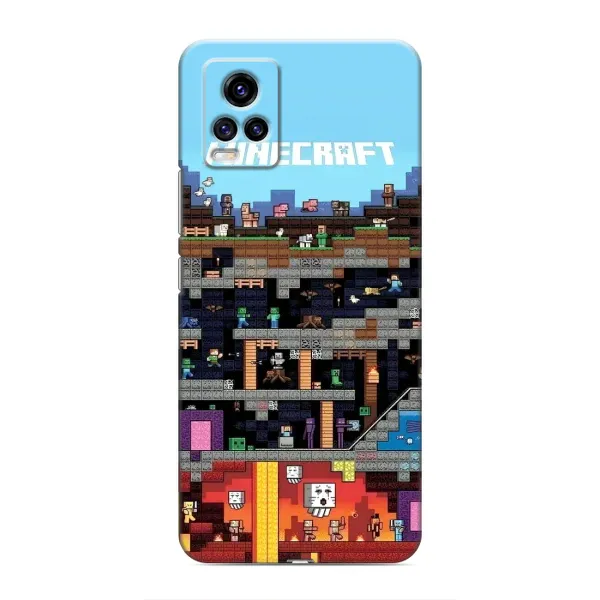 Чохол з принтом «фон Minecraft» для Vivo V20