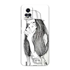 Чехол с печатью для ViVO V20 - (Мода) (AlphaPrint) (Фото девочки)