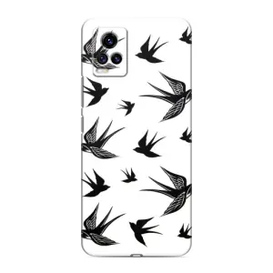 Чехол с птицами на ViVO V20 (VPrint) (Ласточки)
